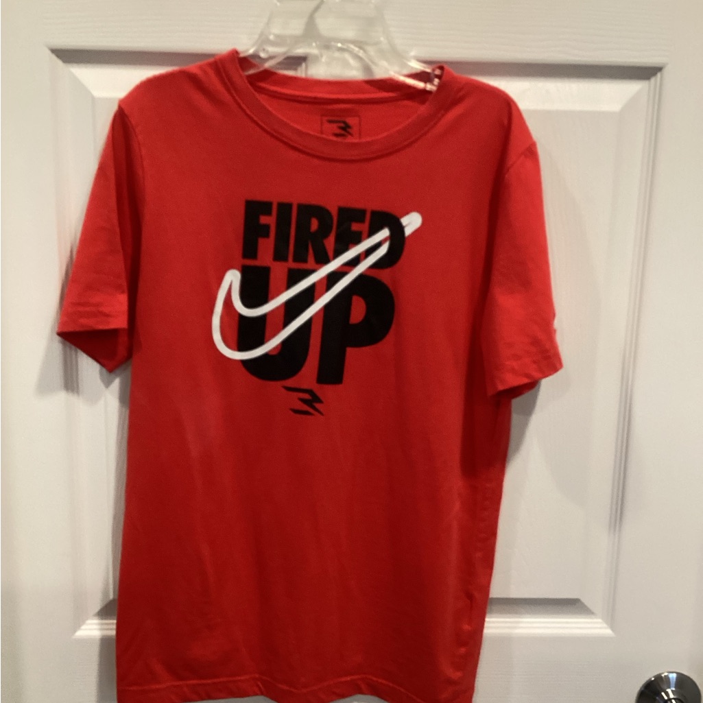 Nike Red Fired Up Kids TShirt